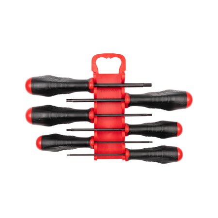 TEKTON Hex High-Torque Black Oxide Blade Screwdriver Set with Holder, 6-Piece (2-6 mm) DHX92006